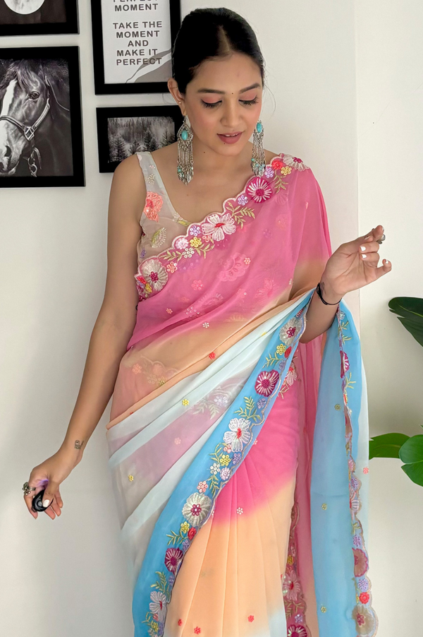 smooth Georgette Saree