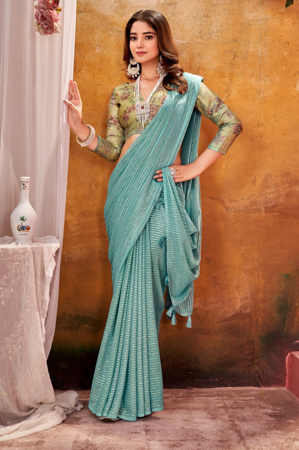 Soft Georgette Saree with Weaving Gold Zari