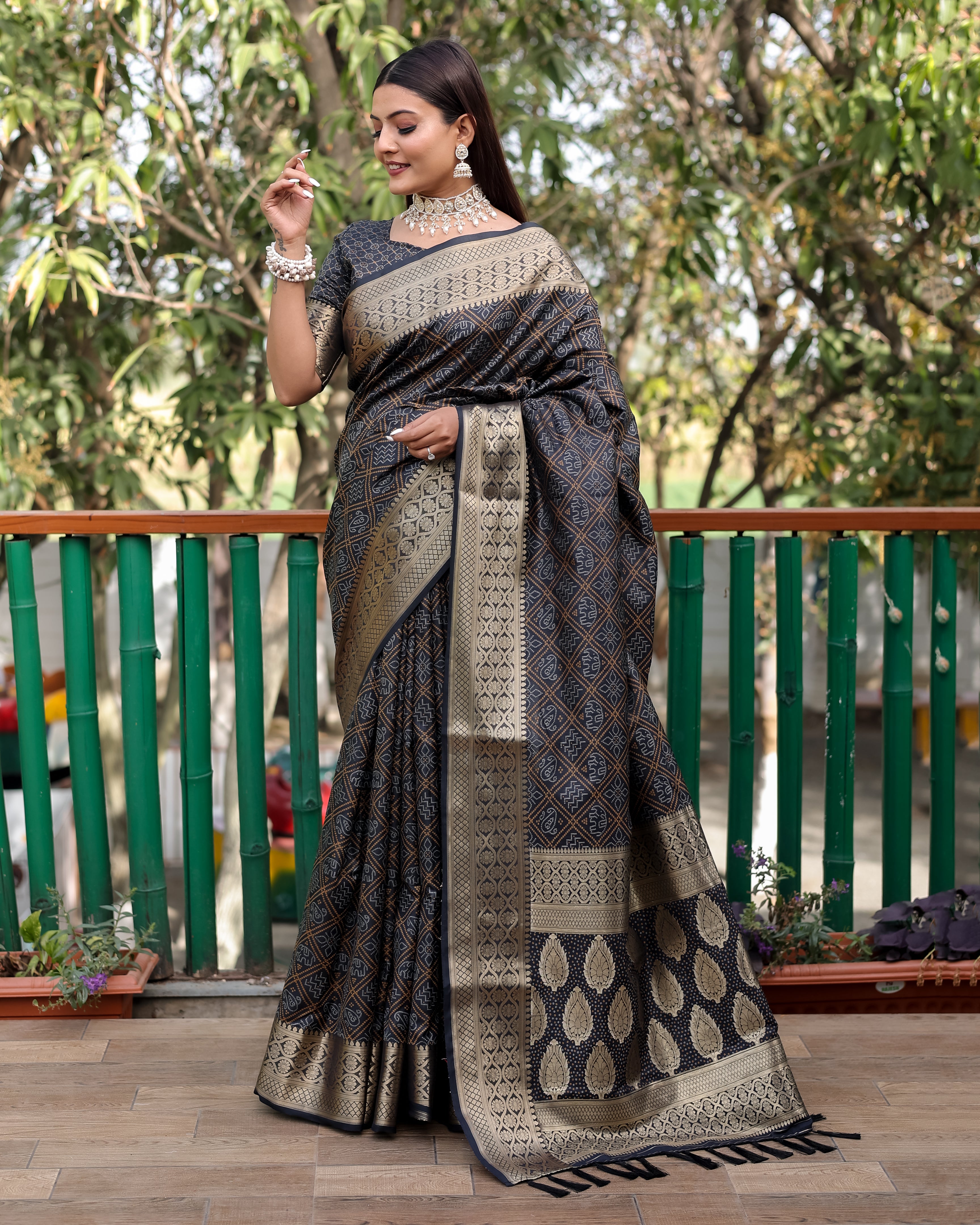 Pure Handloom Silk Bandhej Patola Sarees