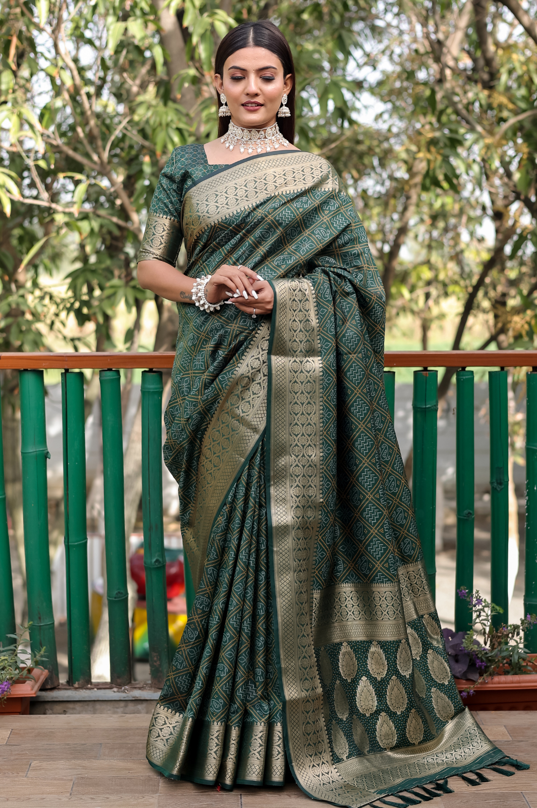 Pure Handloom Silk Bandhej Patola Sarees