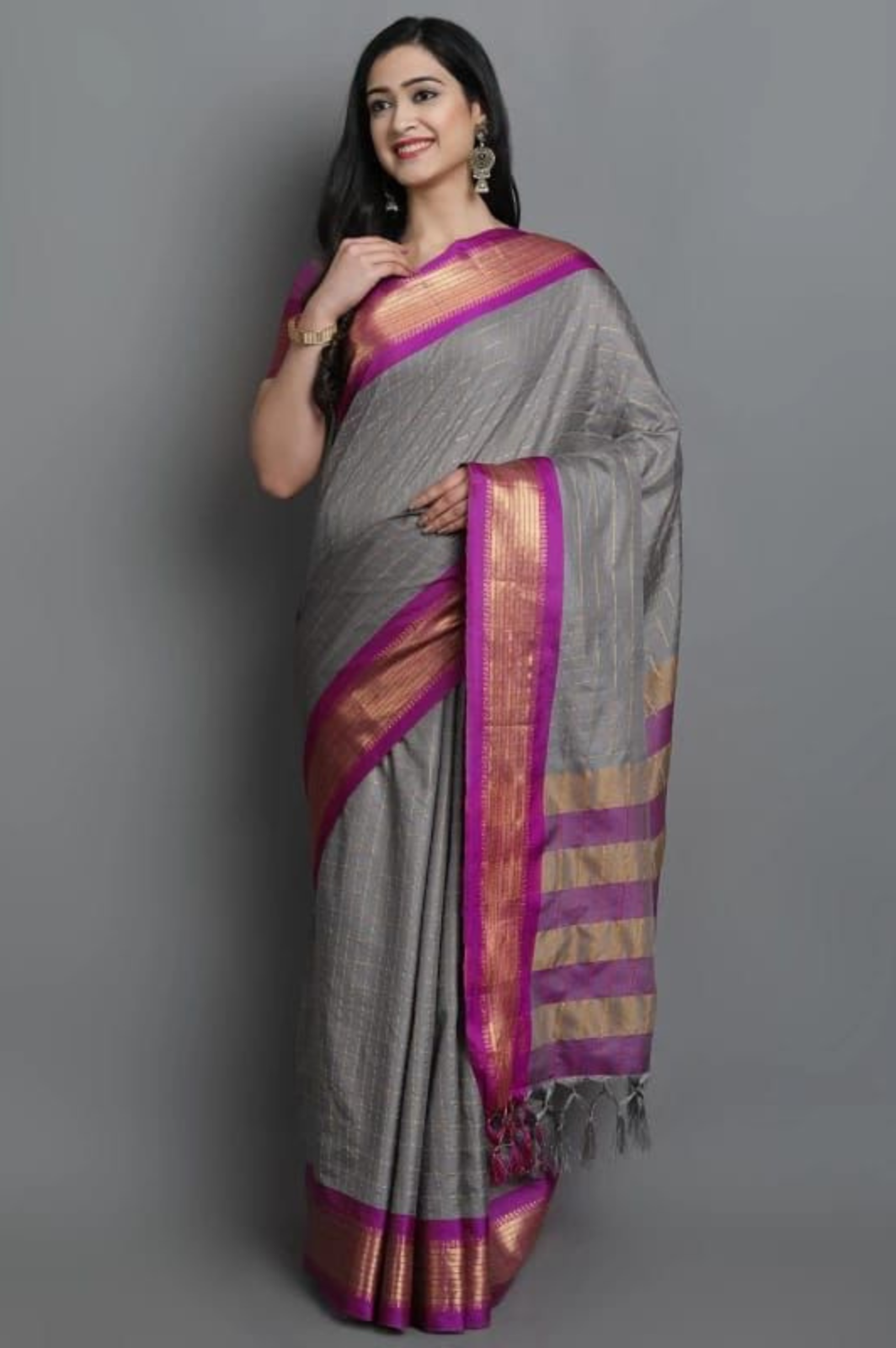 Heavy Rich Cotton Silk Saree with Jacquard Weaving and Rich Heavy Border