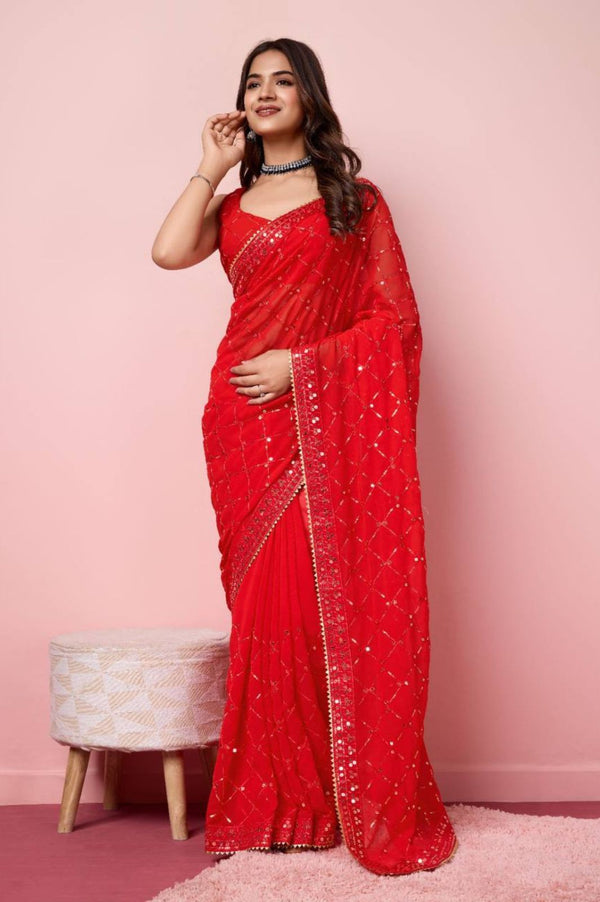 Exquisite Soft Georgette Saree for Weddings