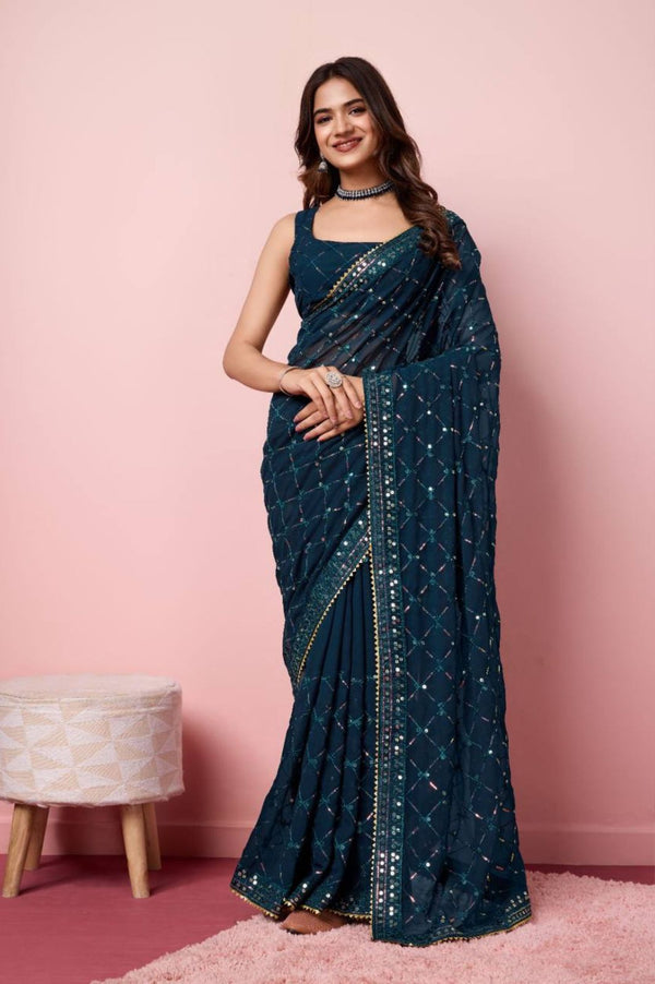 Exquisite Soft Georgette Saree for Weddings