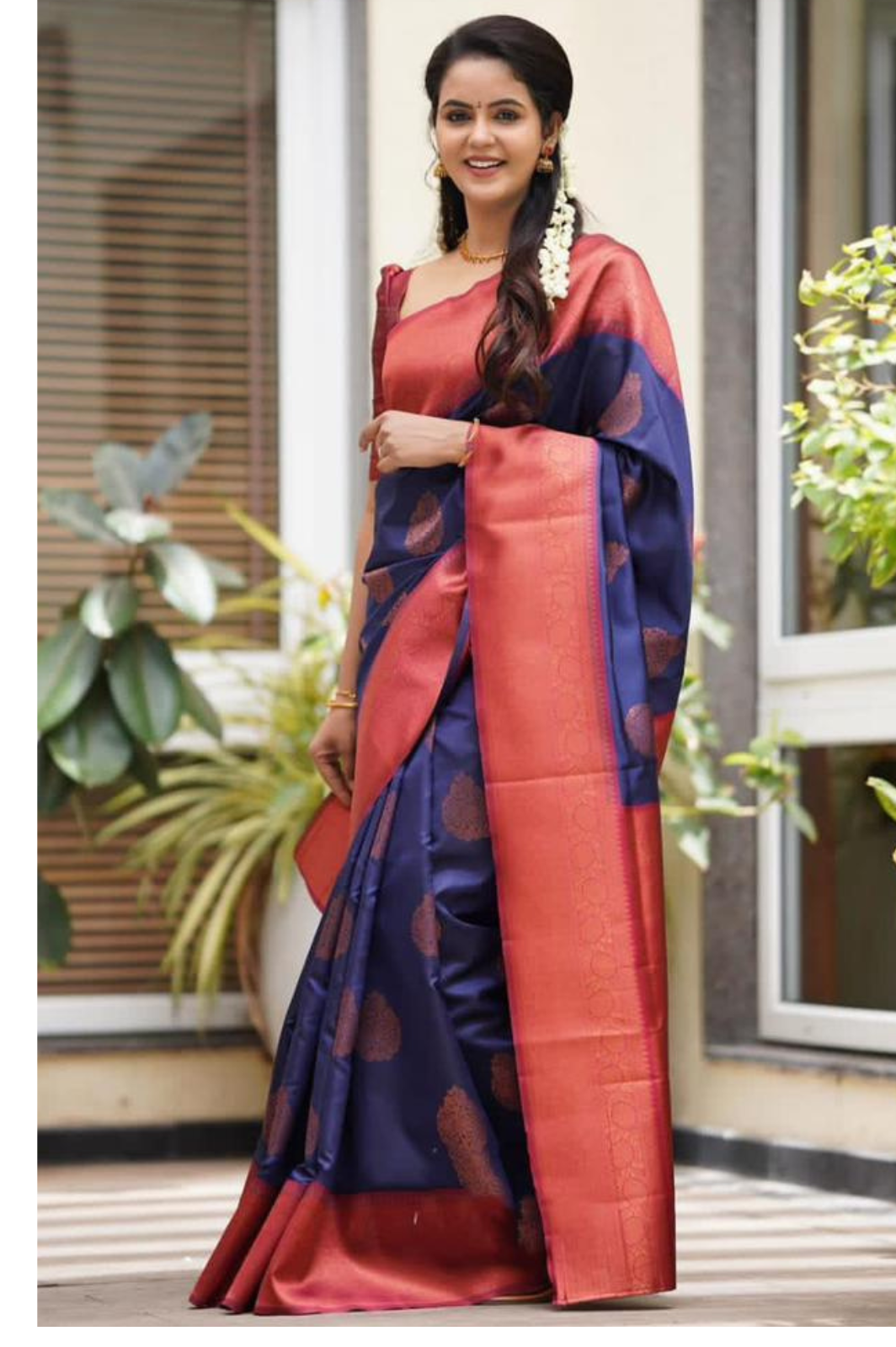 Art Silk Jacquard Border Saree