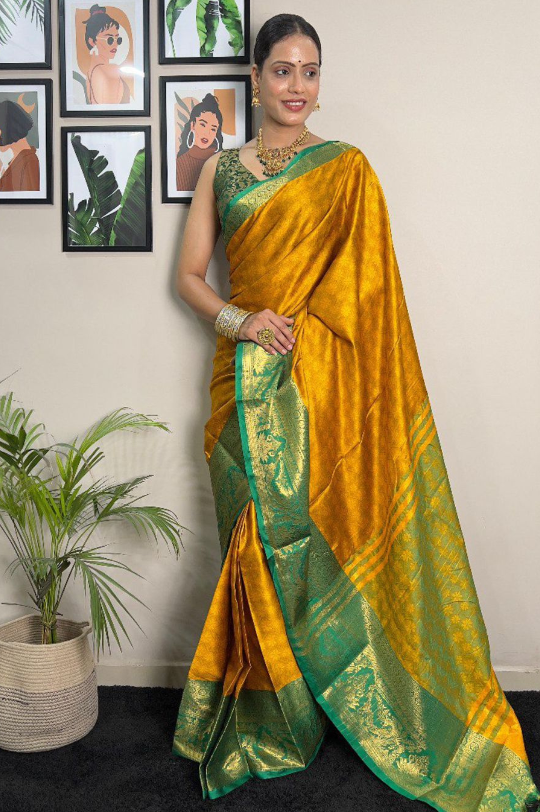 Pure Mercerized Copper Silk saree