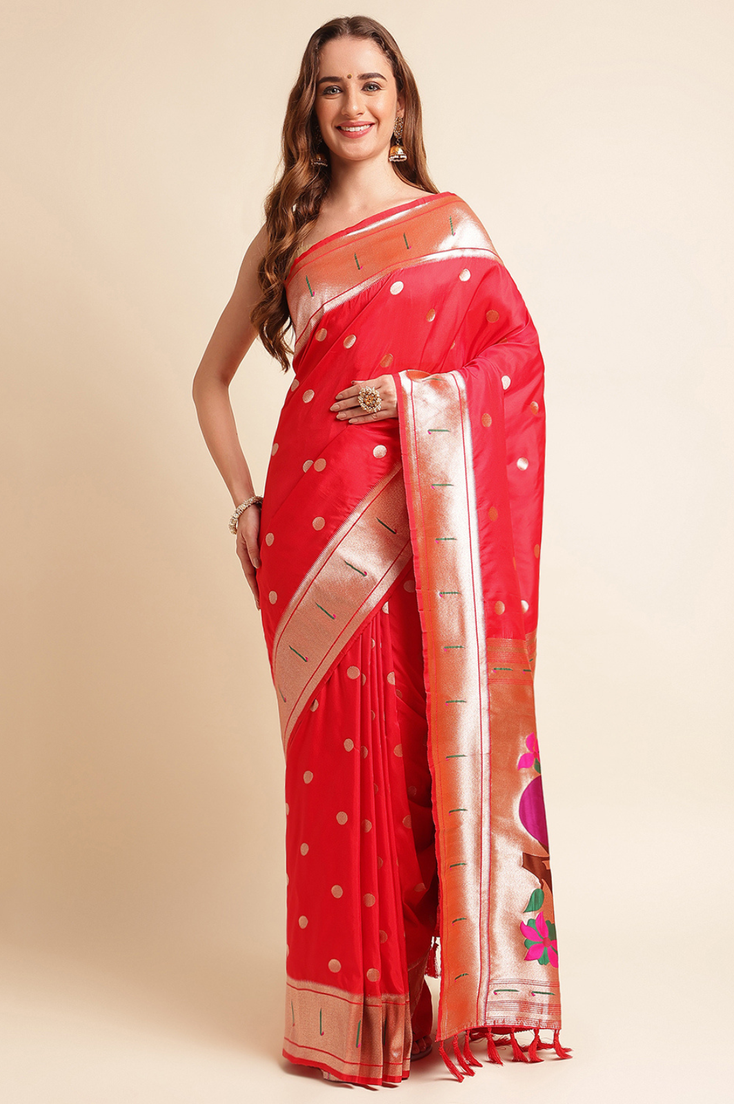  pure soft Kanchipuram Pethani silk saree 