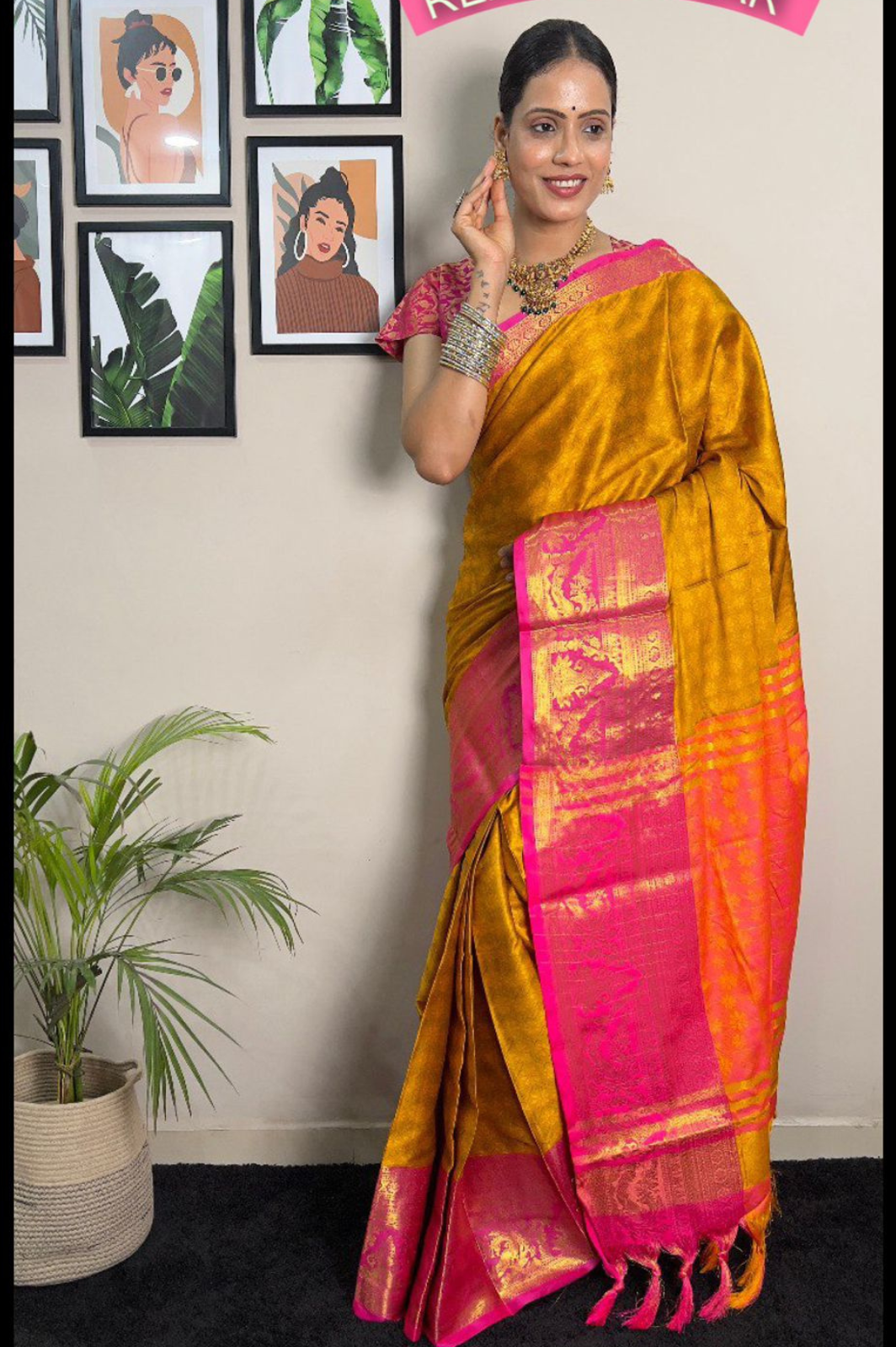 Pure Mercerized Copper Silk saree