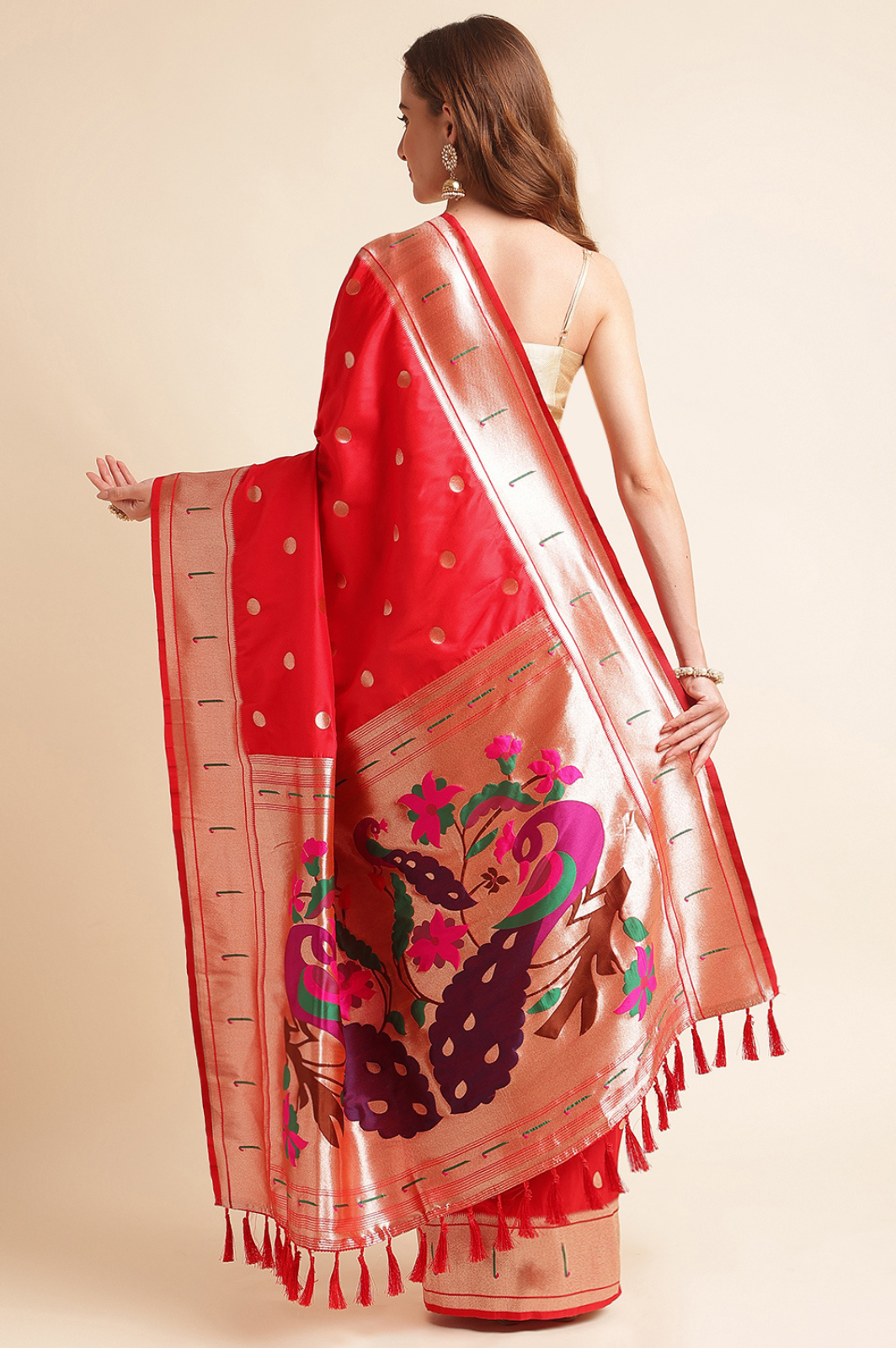  pure soft Kanchipuram Pethani silk saree 