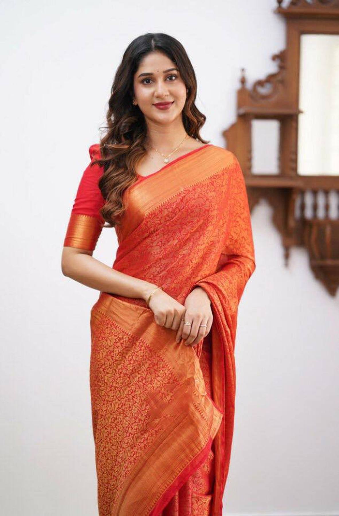 New Pure Jacquard litchi silk saree 