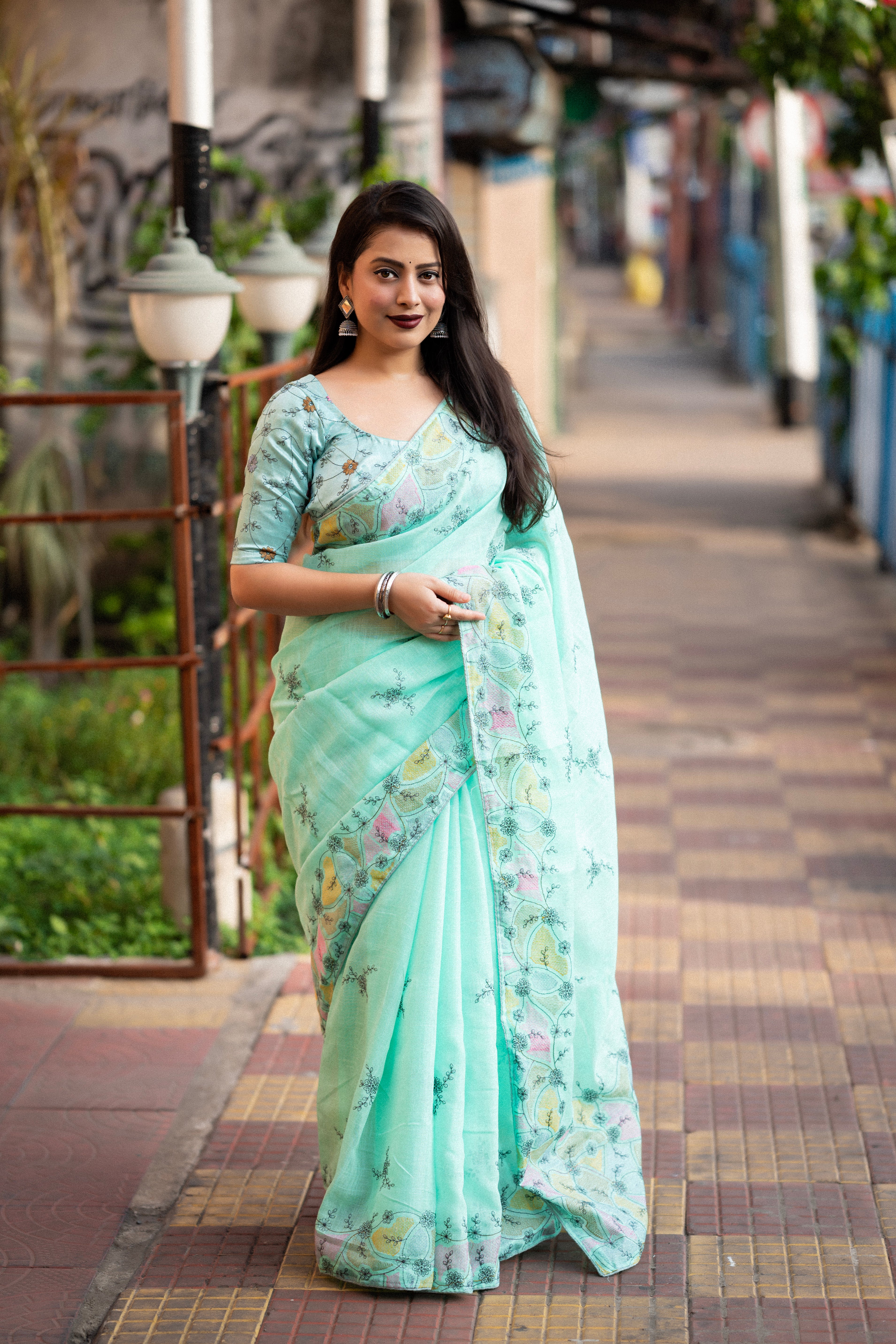 Soft Linen by Linen Saree