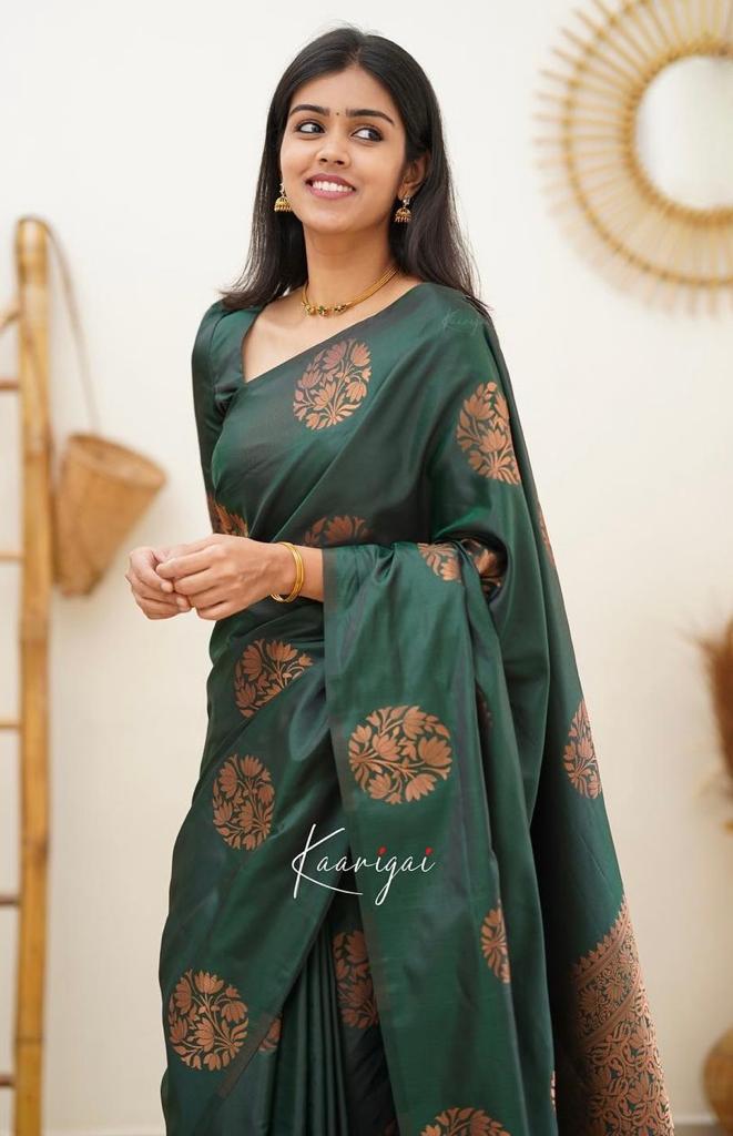 Art Silk Saree with Contrast Woven Border