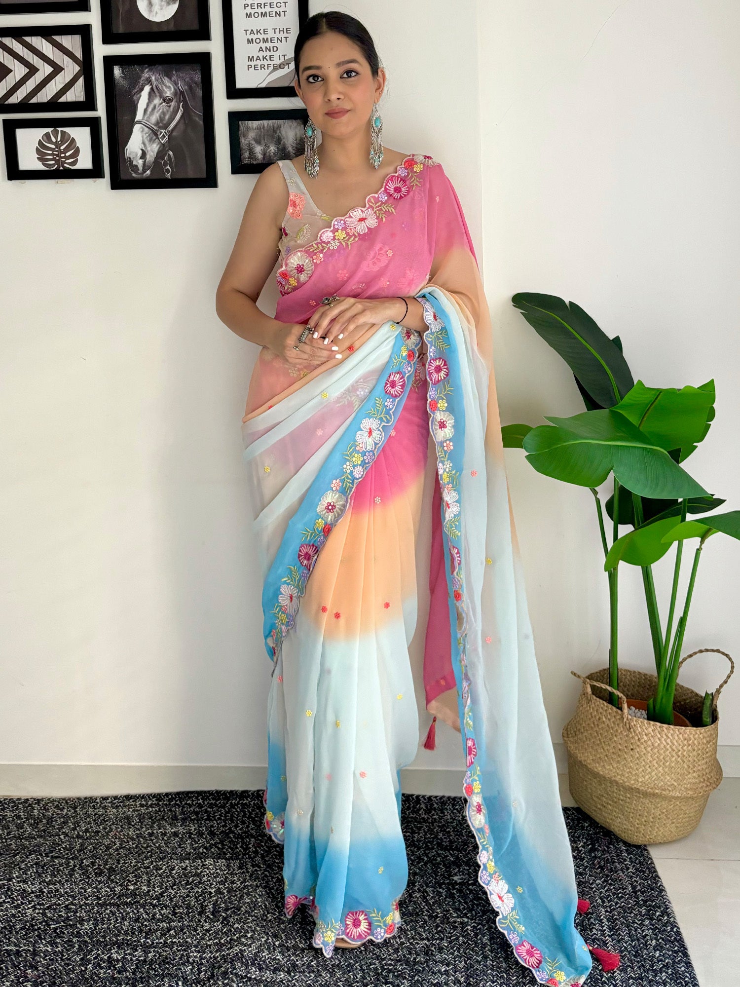 smooth Georgette Saree