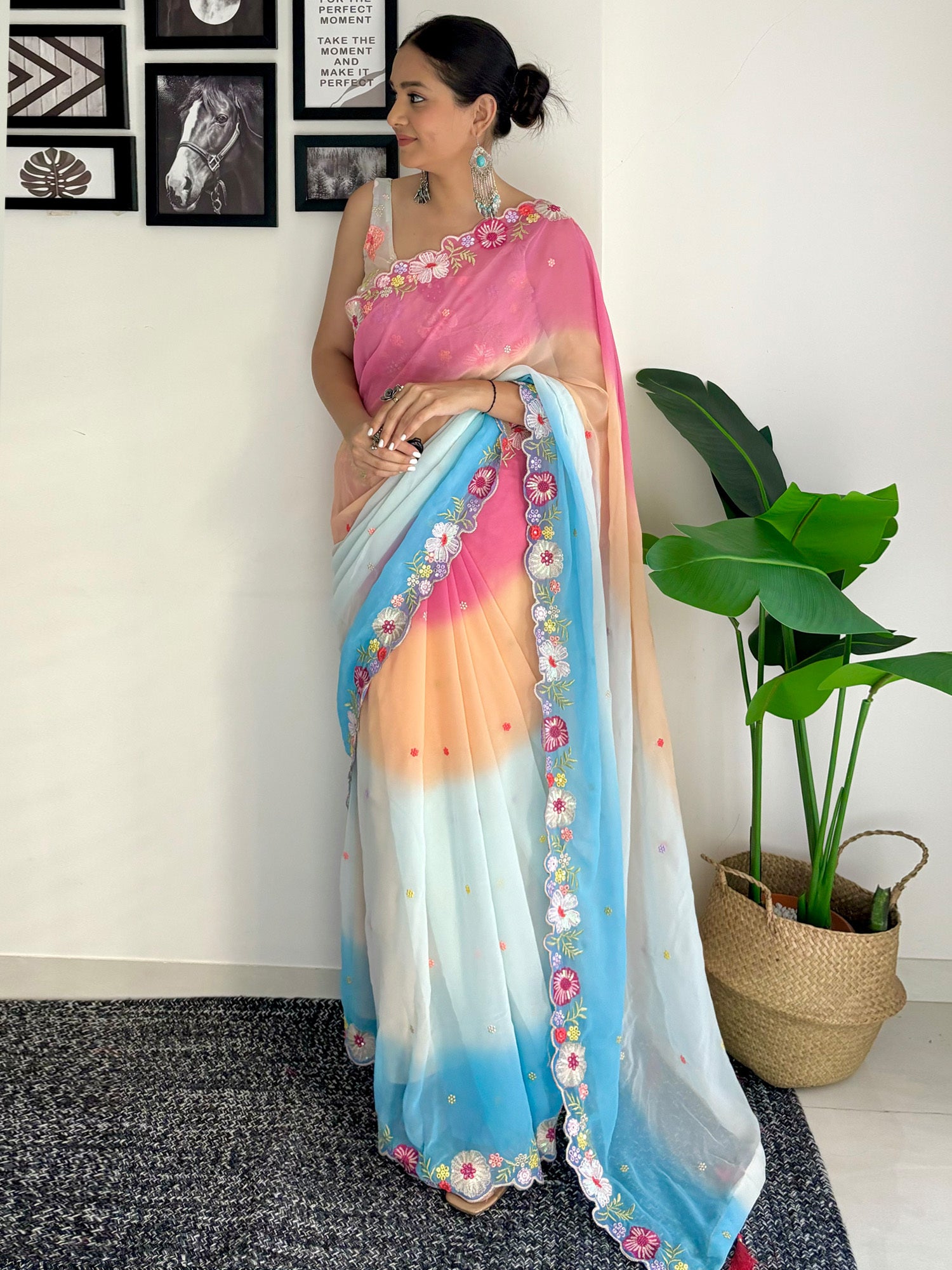 smooth Georgette Saree