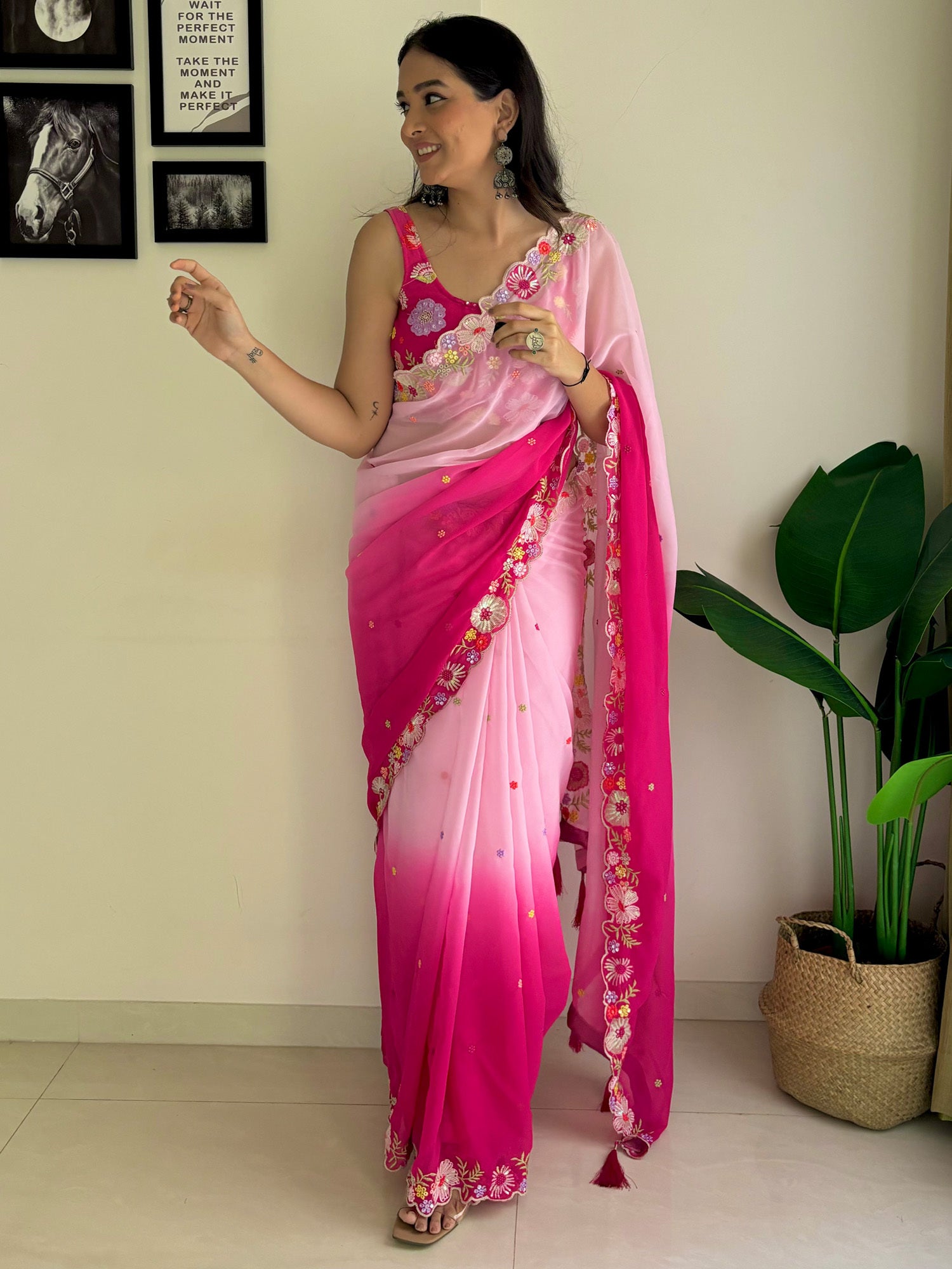 smooth Georgette Saree