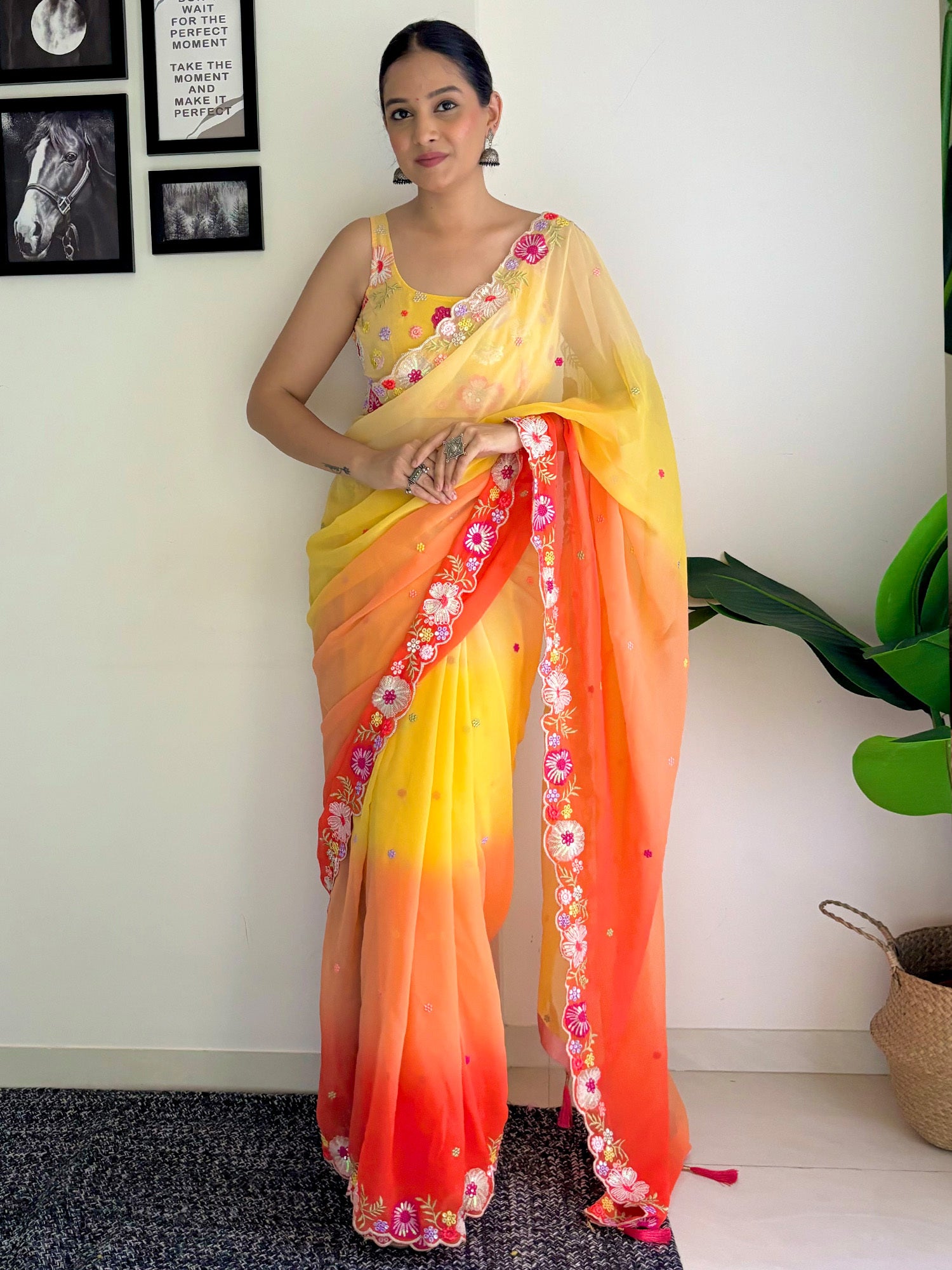 smooth Georgette Saree