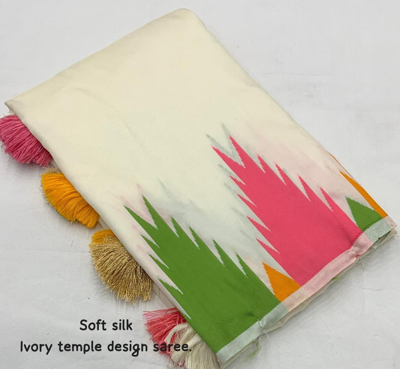 soft silk tassels Saree