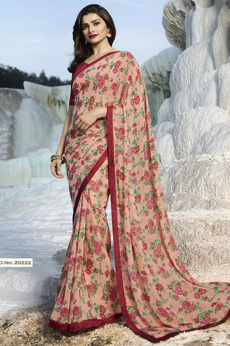 Georgette Printed Saree with Art Silk Blouse