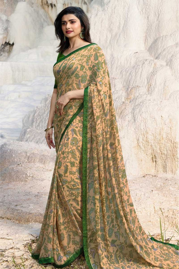 Georgette Printed Saree with Art Silk Blouse