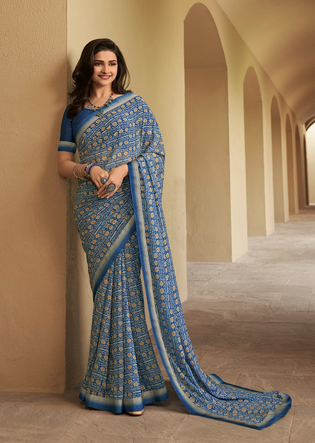 Georgette Printed Saree with 100% Best Quality Georgette Blous