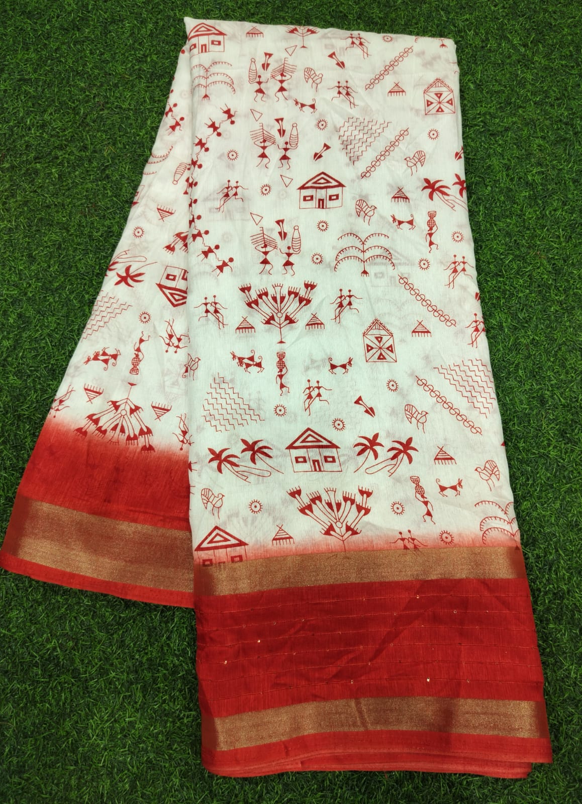 Cotton Dola Silk Saree with Sequence Border