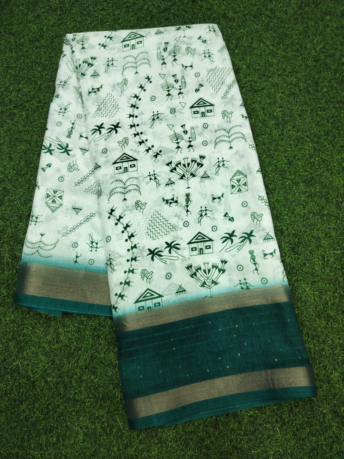 Cotton Dola Silk Saree with Sequence Border