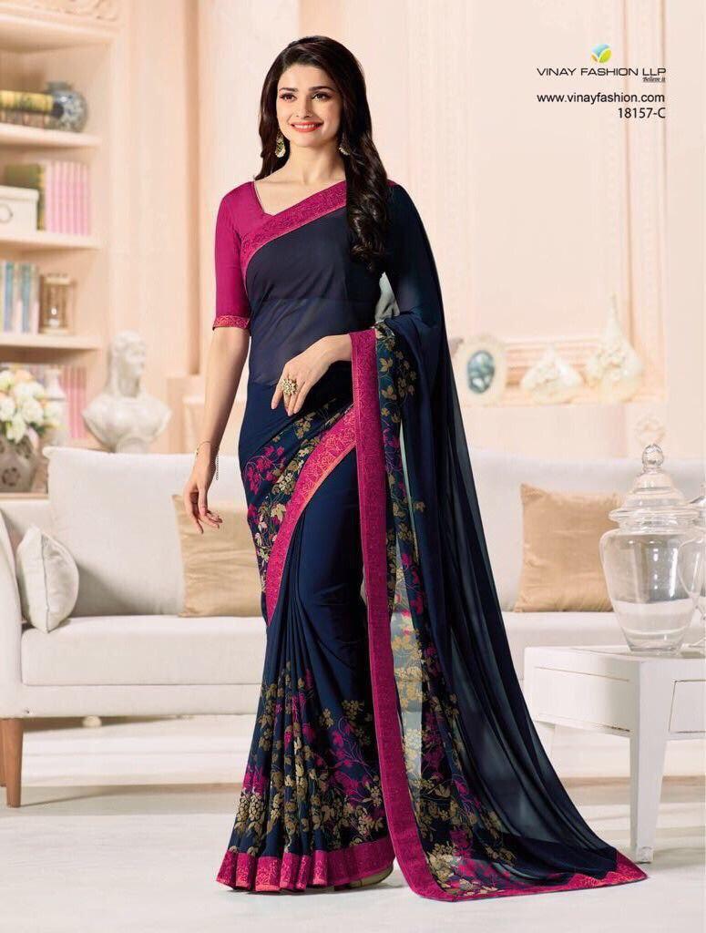 Heavy Georgette Silk Saree