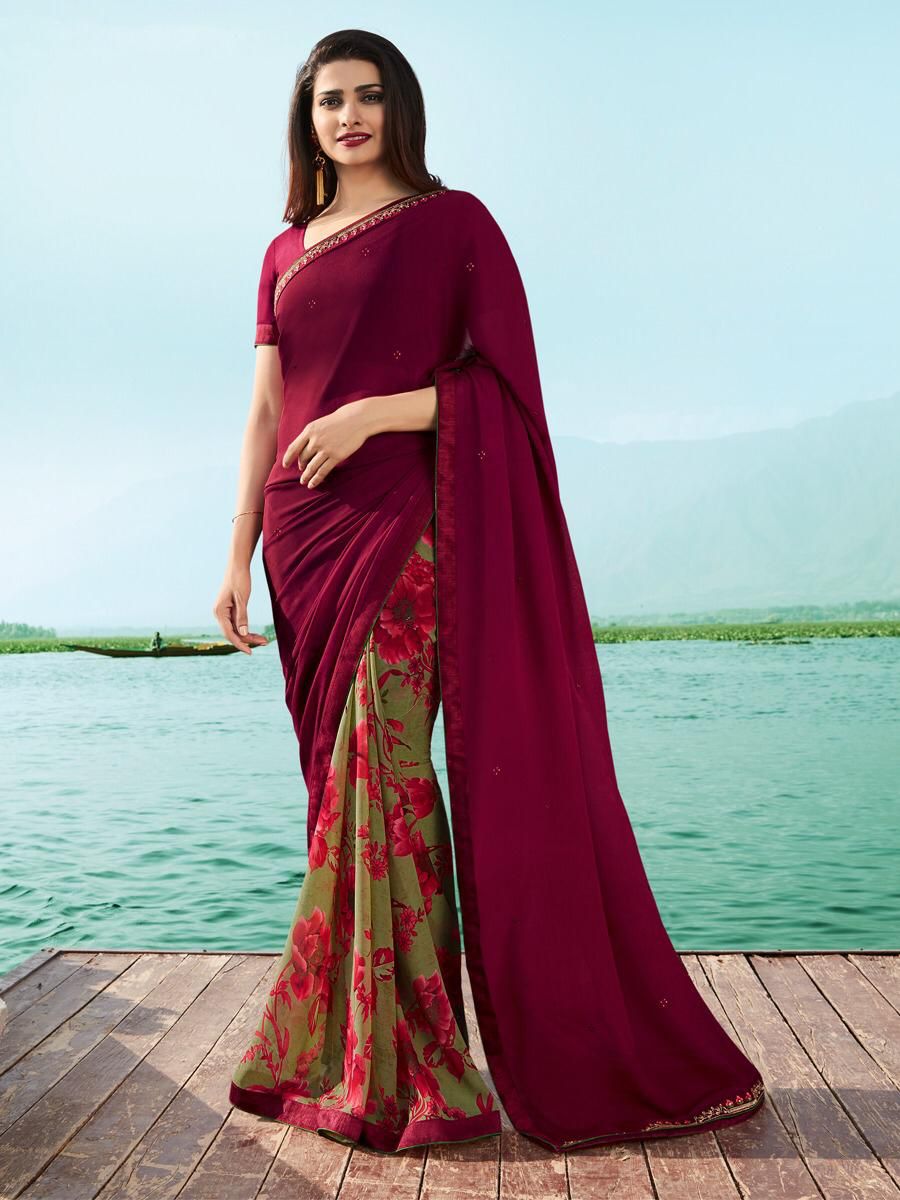 Heavy Georgette Silk sarees