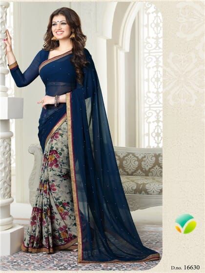 Heavy Georgette Silk sarees