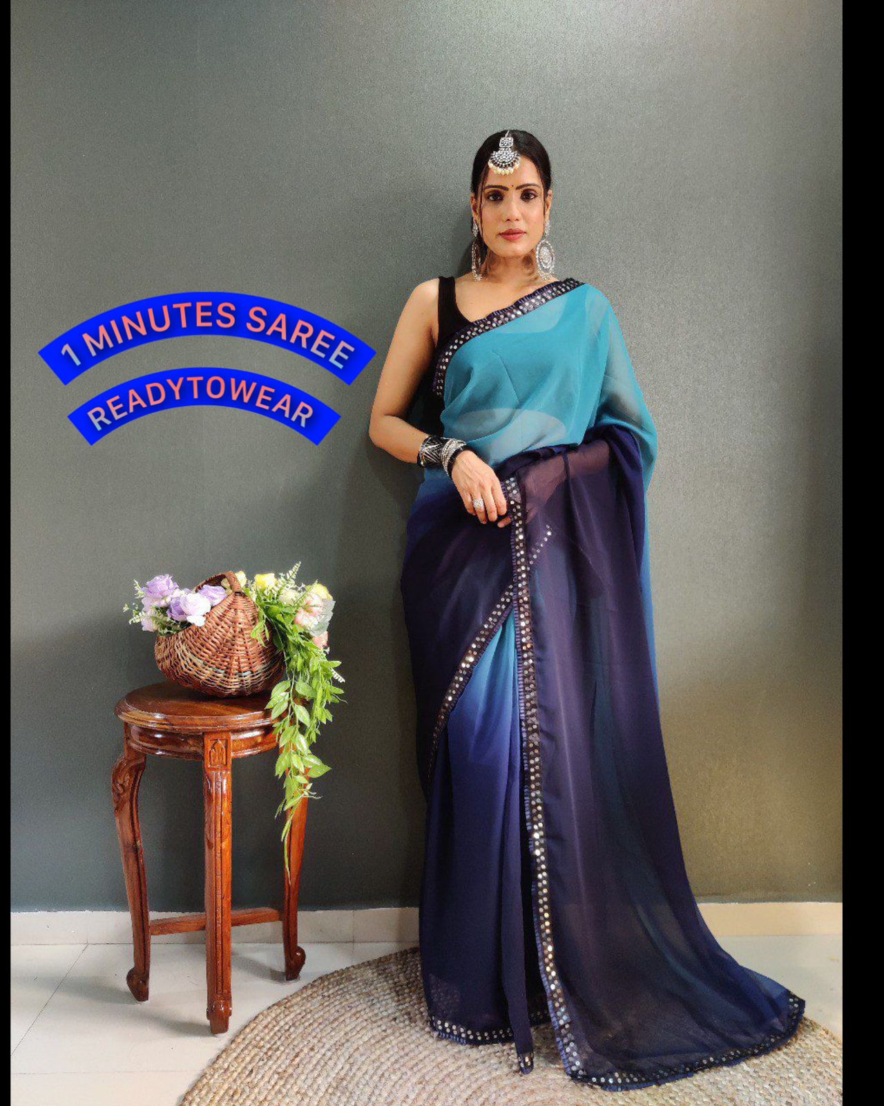 Crafted from Pure Georgette saree