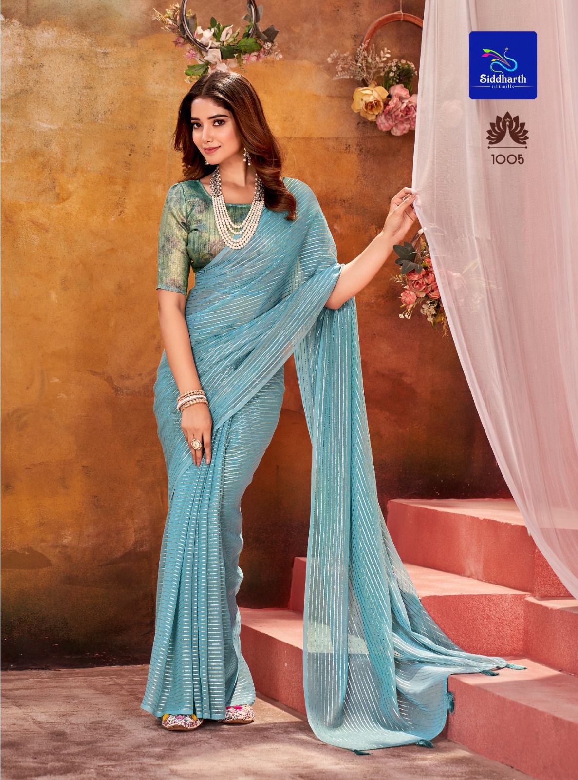 Soft Georgette Saree with Weaving Gold Zari