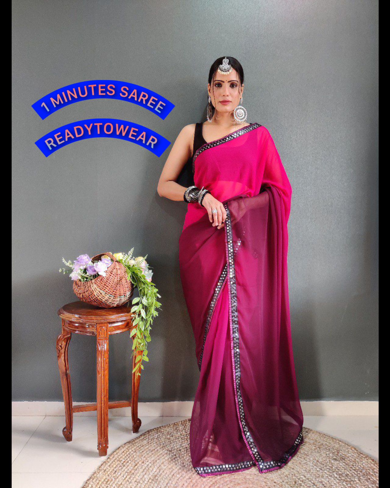 Crafted from Pure Georgette saree