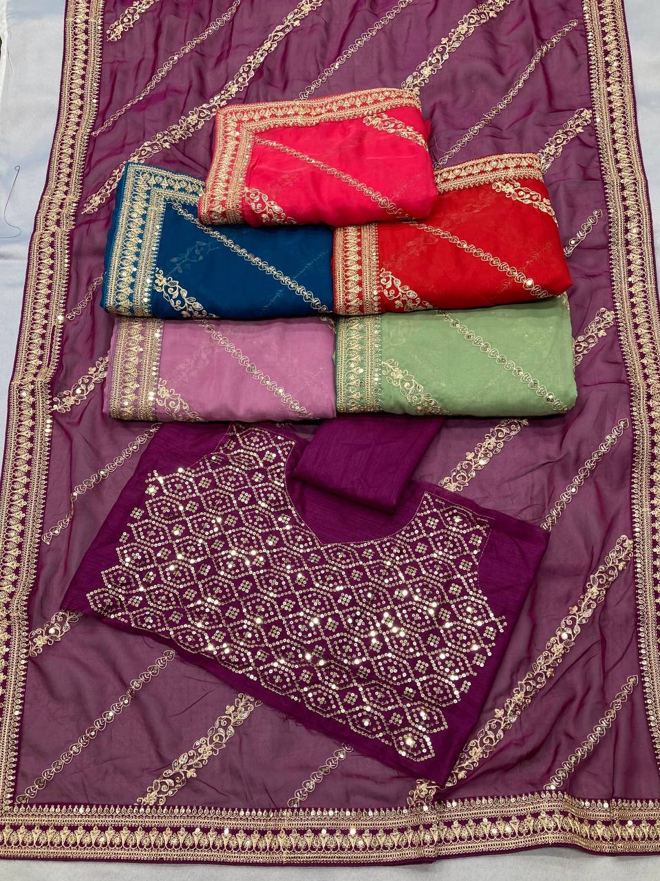 Elegant Wedding Saree in Premium Soft Taby Silk