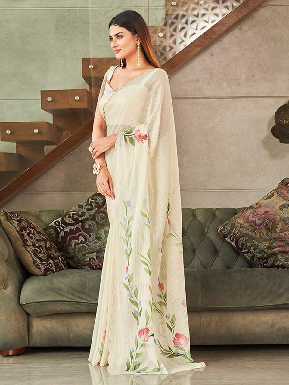 MOSS Chiffon Saree