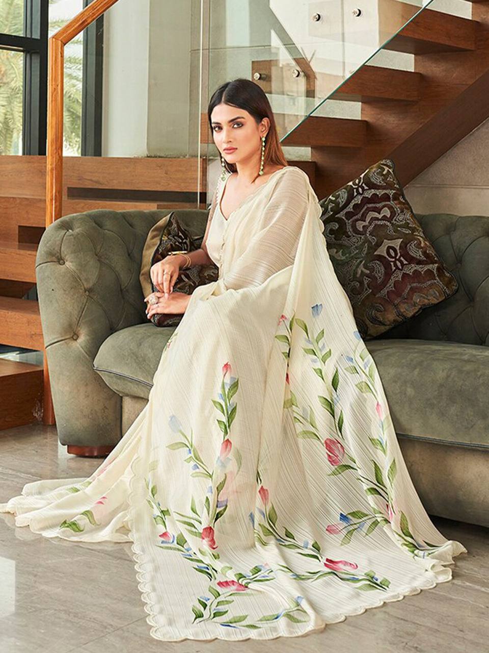 MOSS Chiffon Saree