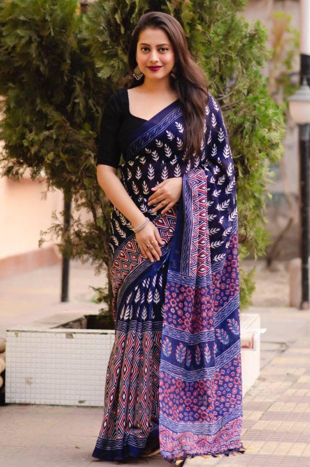 Soft Jute Silk Printed Saree