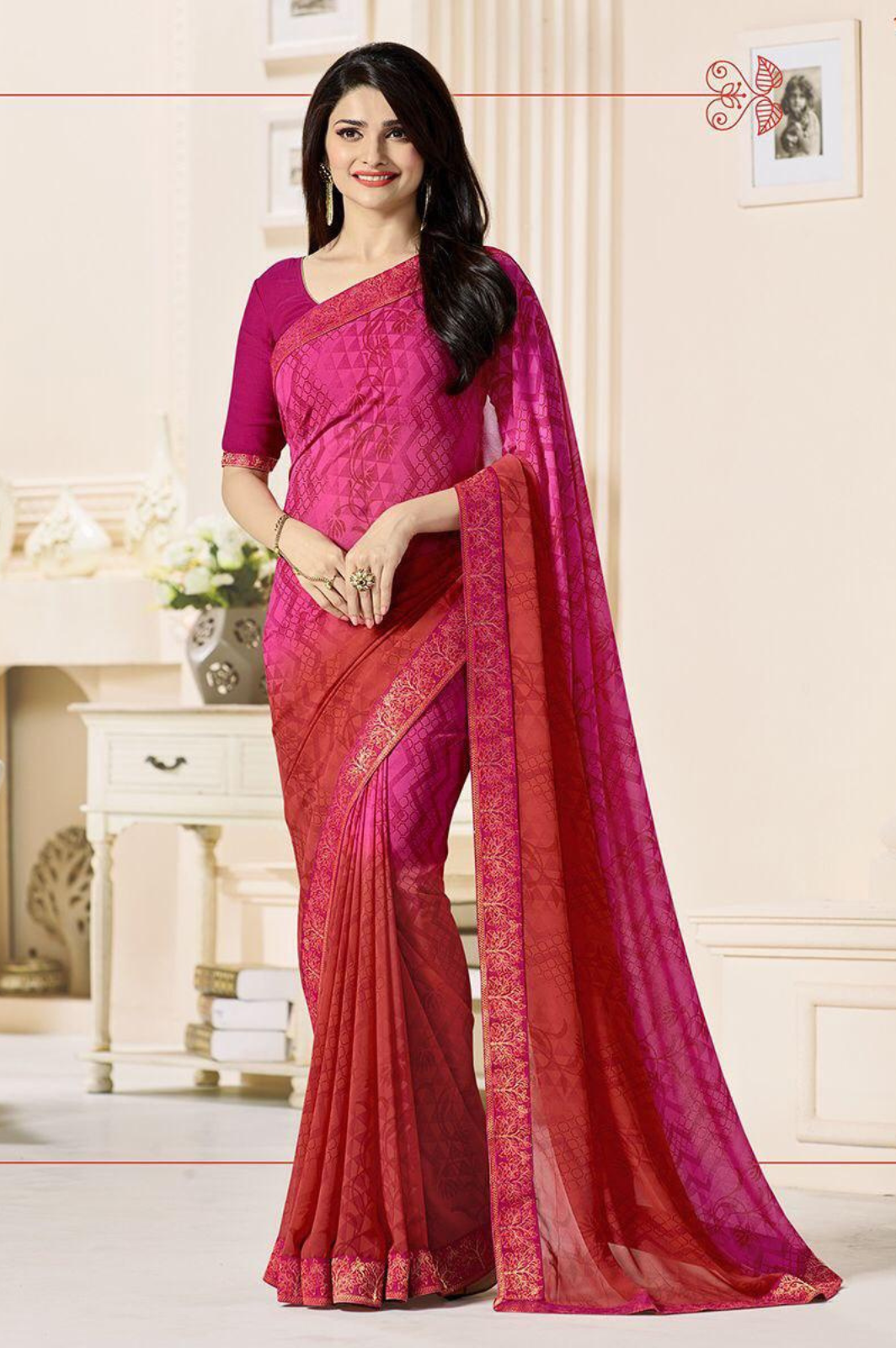 Heavy Georgette Silk Saree