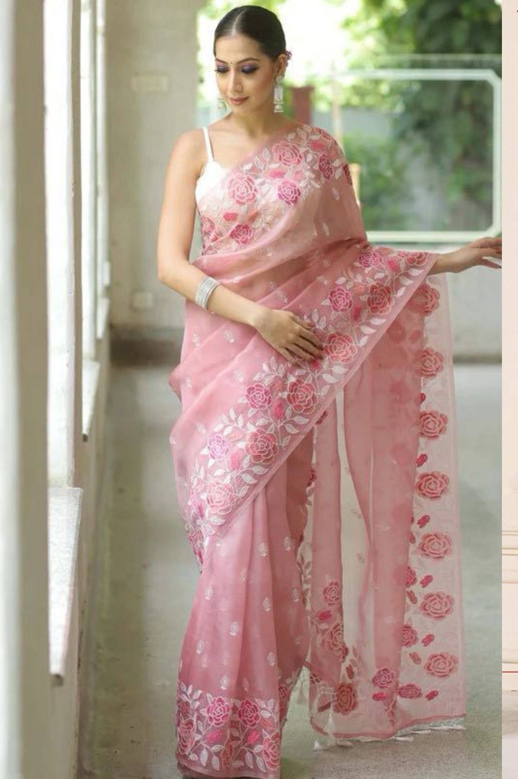 Soft Organza Silk Saree with Multi-Thread Designer Pallu Work and All-Over Embroidery Butta