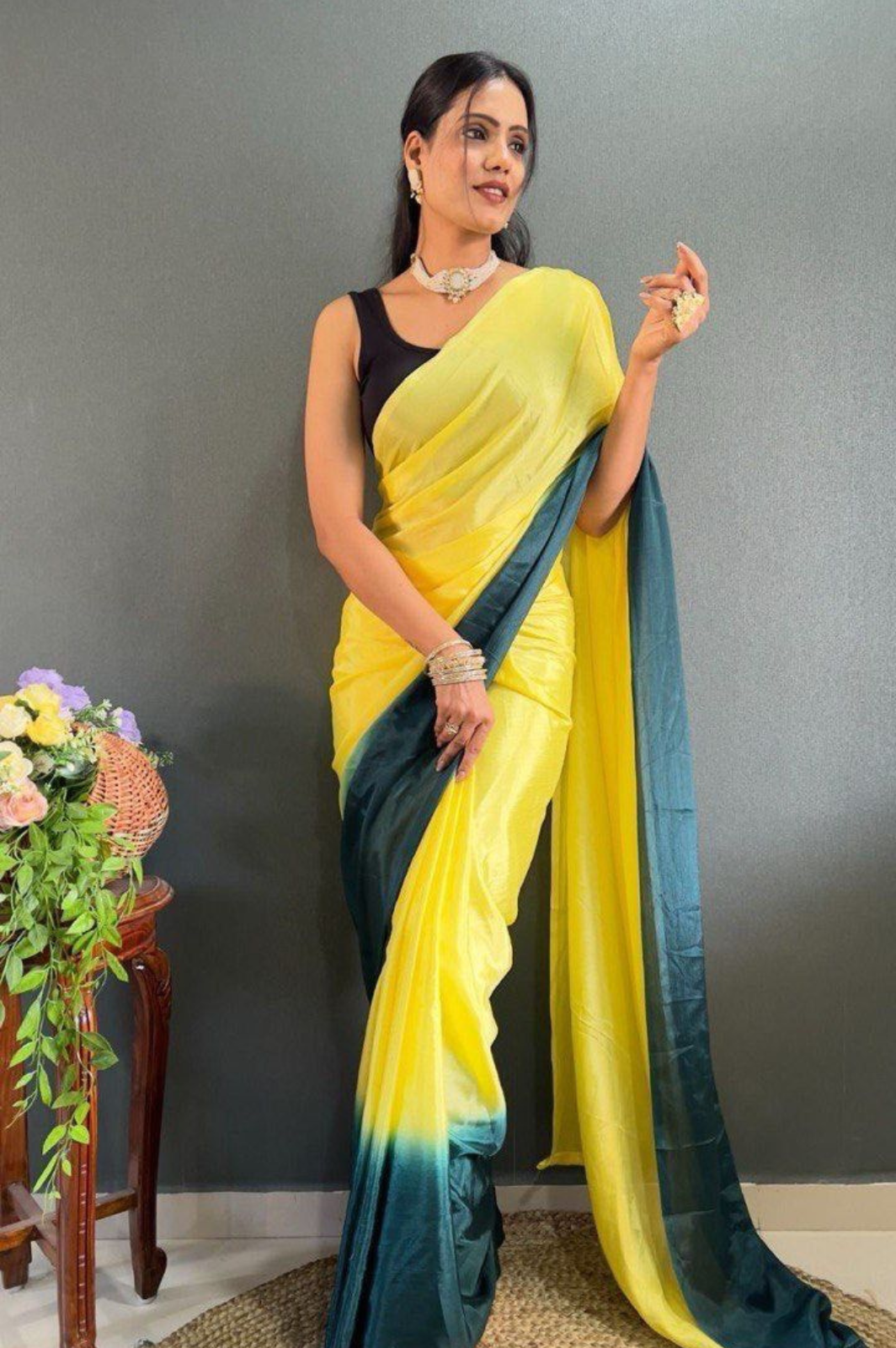 Soft Chinon sarees