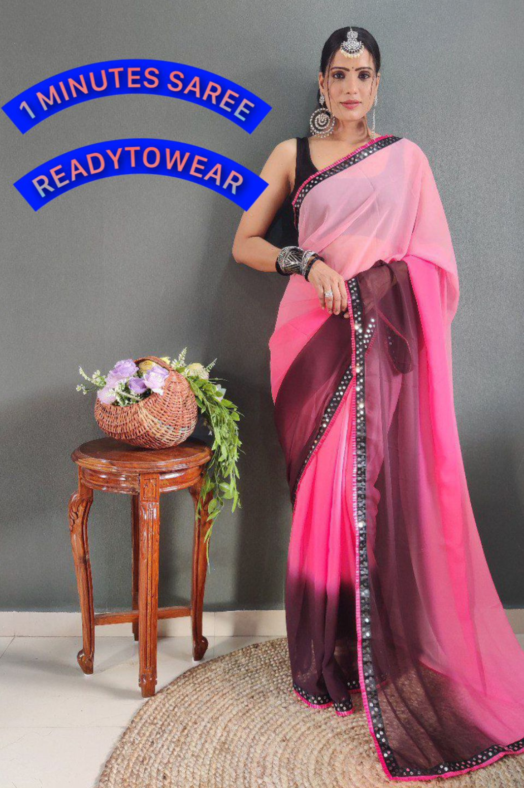 Crafted from Pure Georgette saree