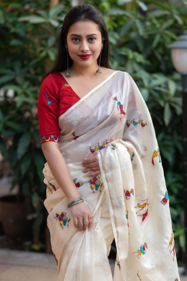 Women's Manipuri Kota Chex Saree 