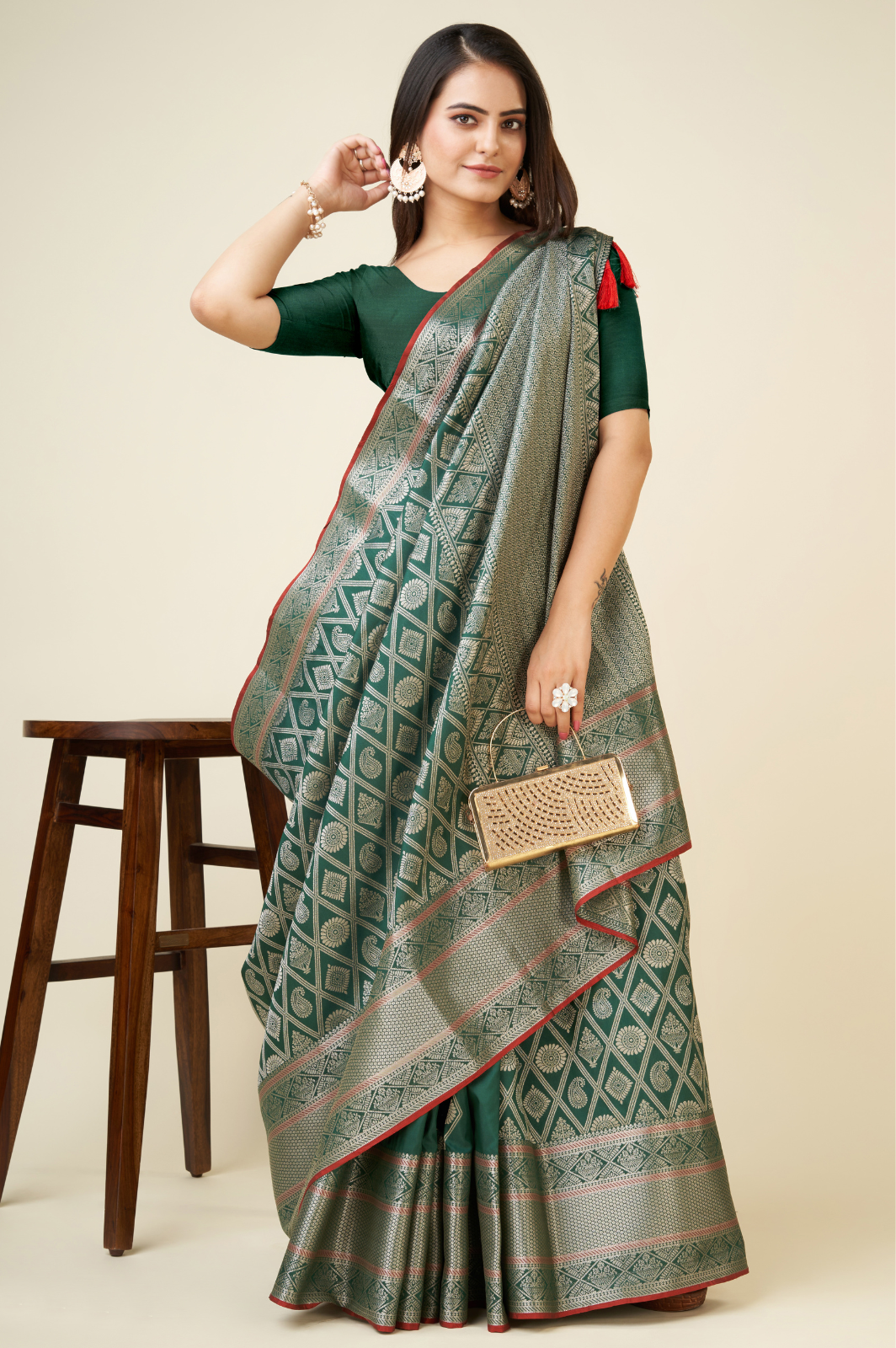 Silk Weaving Jequard Saree