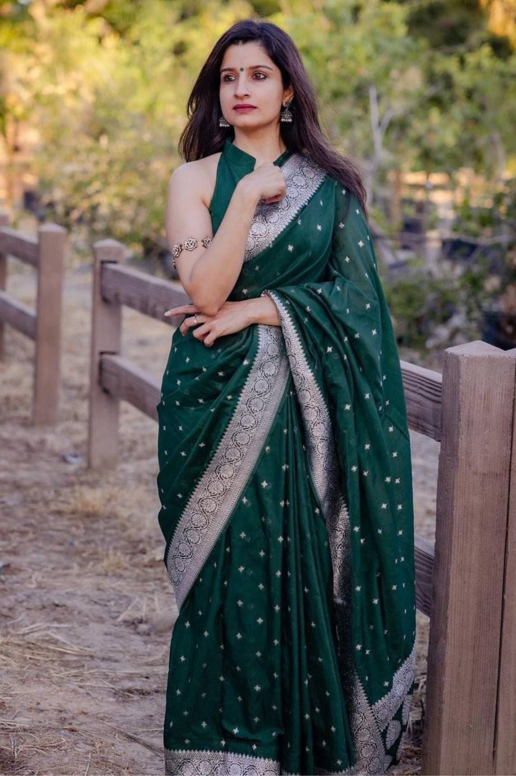 Art Silk Jacquard Border Saree 4